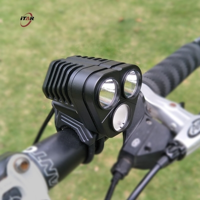 High Lumens Bike LED Flashlight Rechargeable Triangular Waterproof